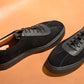 “Thomas” Leather Sneaker, Black Comfort Shoes, Vibram Cup Sole, US size 5 1/2 ~ 10