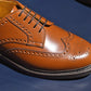 “OliverⅢ” Full Brogue Derby, Light Brown Dress Shoes, Vibram Sole, Goodyear welted, US size 5 1/2 ~ 10