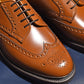 “OliverⅢ” Full Brogue Derby, Light Brown Dress Shoes, Vibram Sole, Goodyear welted, US size 5 1/2 ~ 10