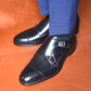 “RM1015D” Double Monk Strap, Black Dress Shoes, Annonay Vocalou, Hand welted, US size 5 1/2 ~ 10