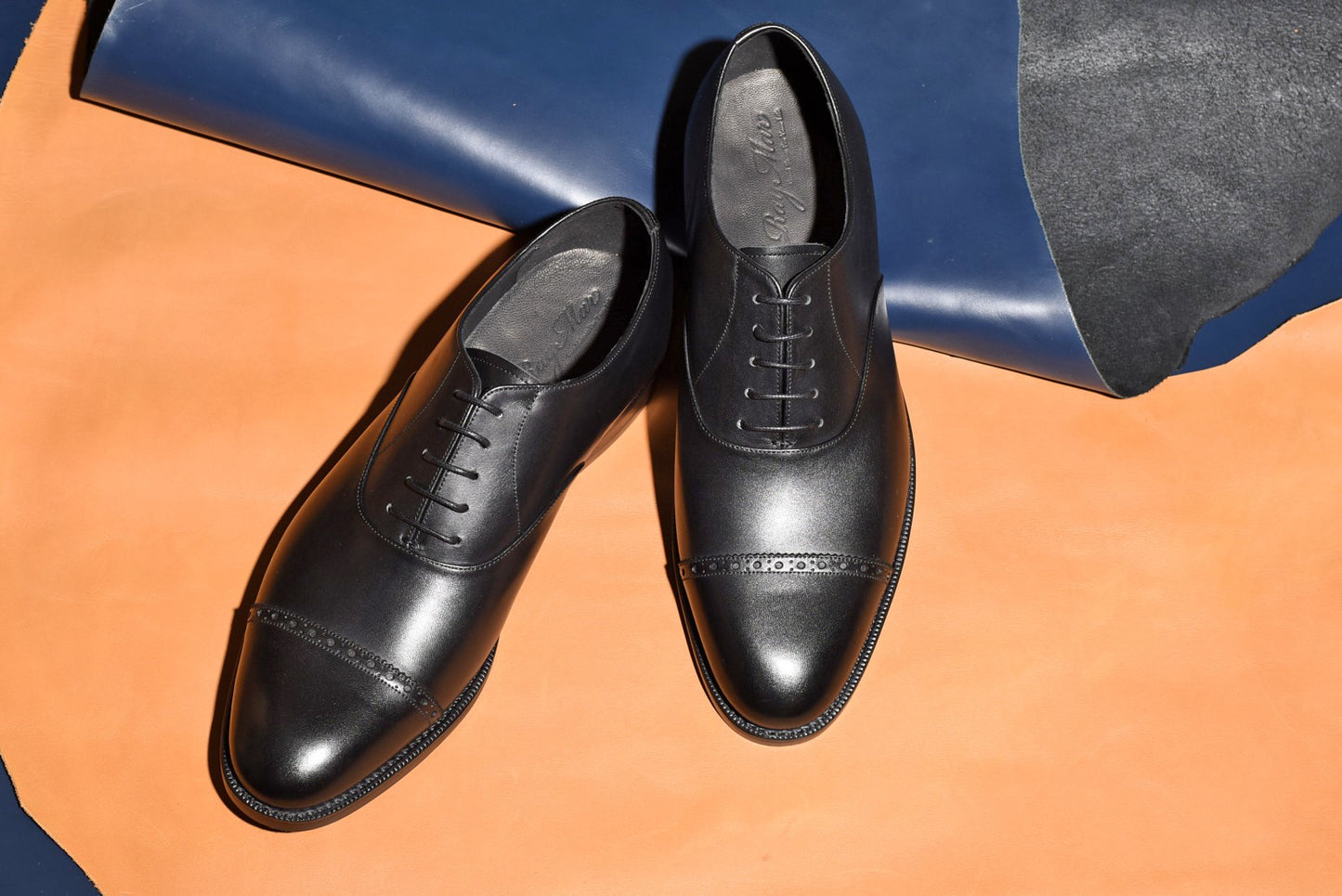 “5641RⅡ” Punched Cap Toe, Black Dress Shoes, Goodyear welted, US size 5 1/2 ~ 10