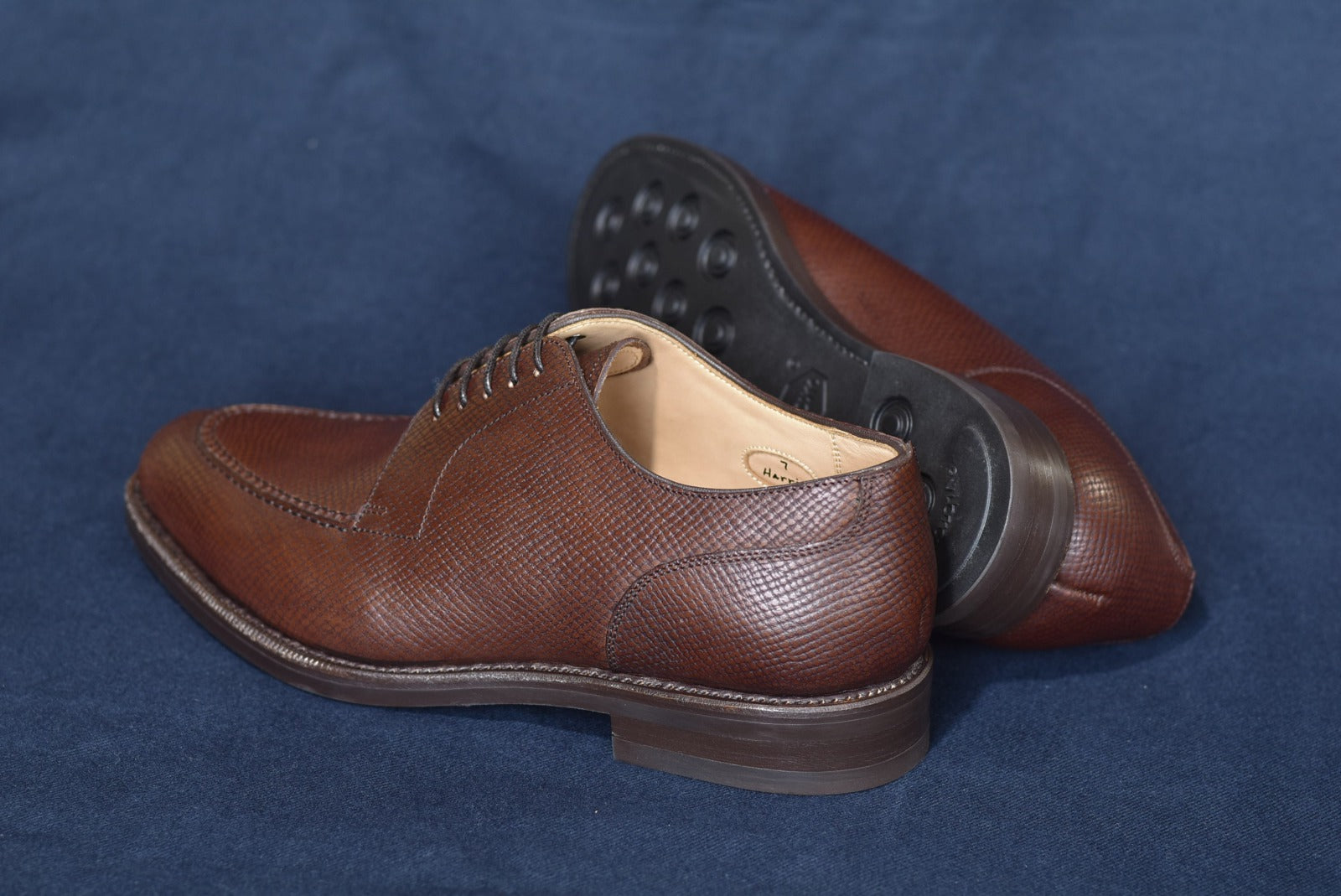 “Harris” Split Toe Derby, Dark Brown Dress Shoes, Horween Hatch Grain,  Goodyear welted, US size 5 1/2 ~ 10