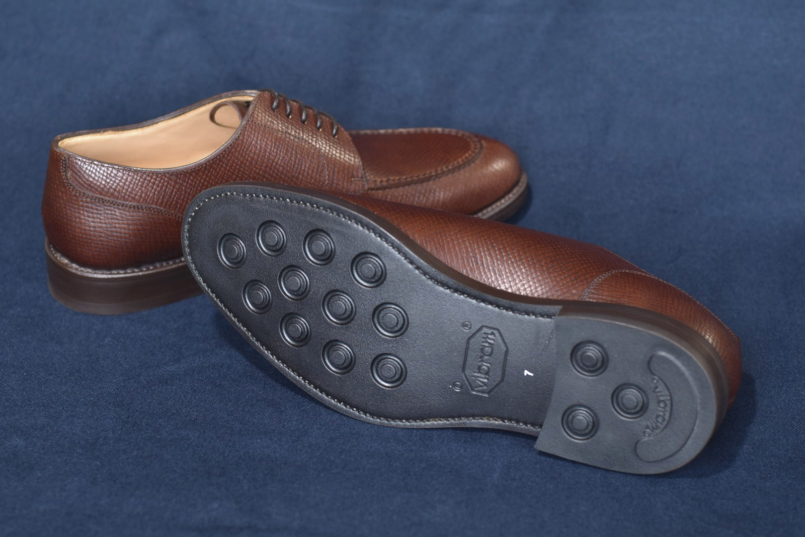 “Harris” Split Toe Derby, Dark Brown Dress Shoes, Horween Hatch Grain,  Goodyear welted, US size 5 1/2 ~ 10