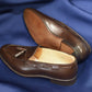 “Sandy” Tasseled Loafer, Dark Brown Dress Shoes, Annonay Vegano, Goodyear welted, US size 5 1/2 ~ 10