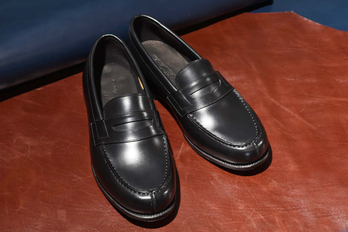 “Atlas” Penny Loafer, Black Dress Shoes, Hand welted, US size 5 1/2 ~ 10