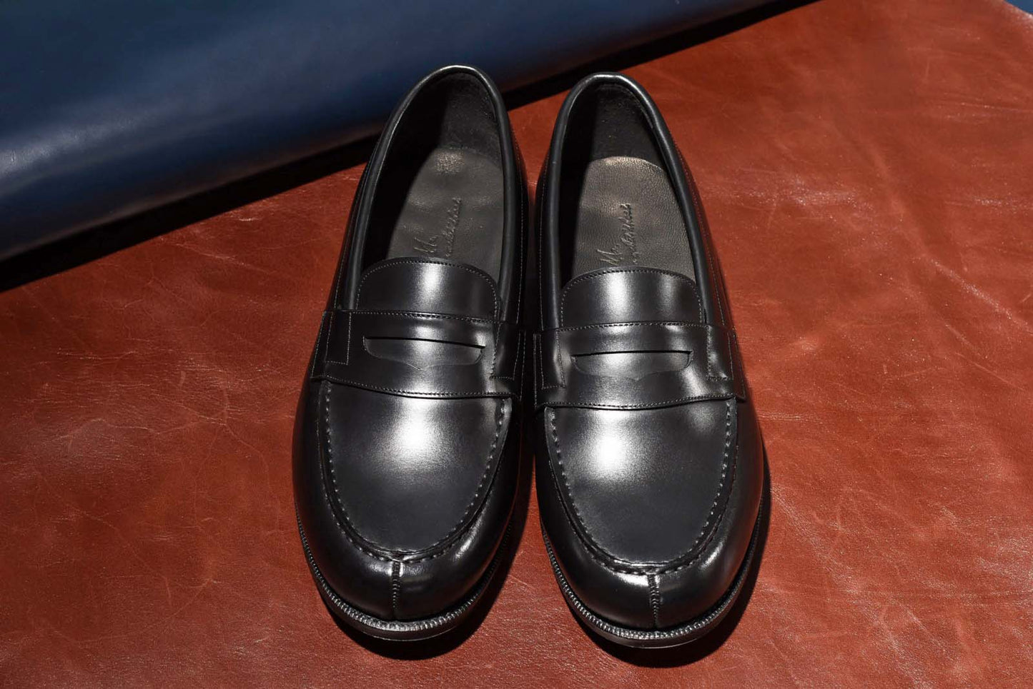 “Atlas” Penny Loafer, Black Dress Shoes, Hand welted, US size 5 1/2 ~ 10