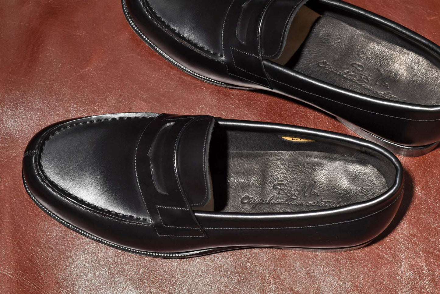 “Atlas” Penny Loafer, Black Dress Shoes, Hand welted, US size 5 1/2 ~ 10