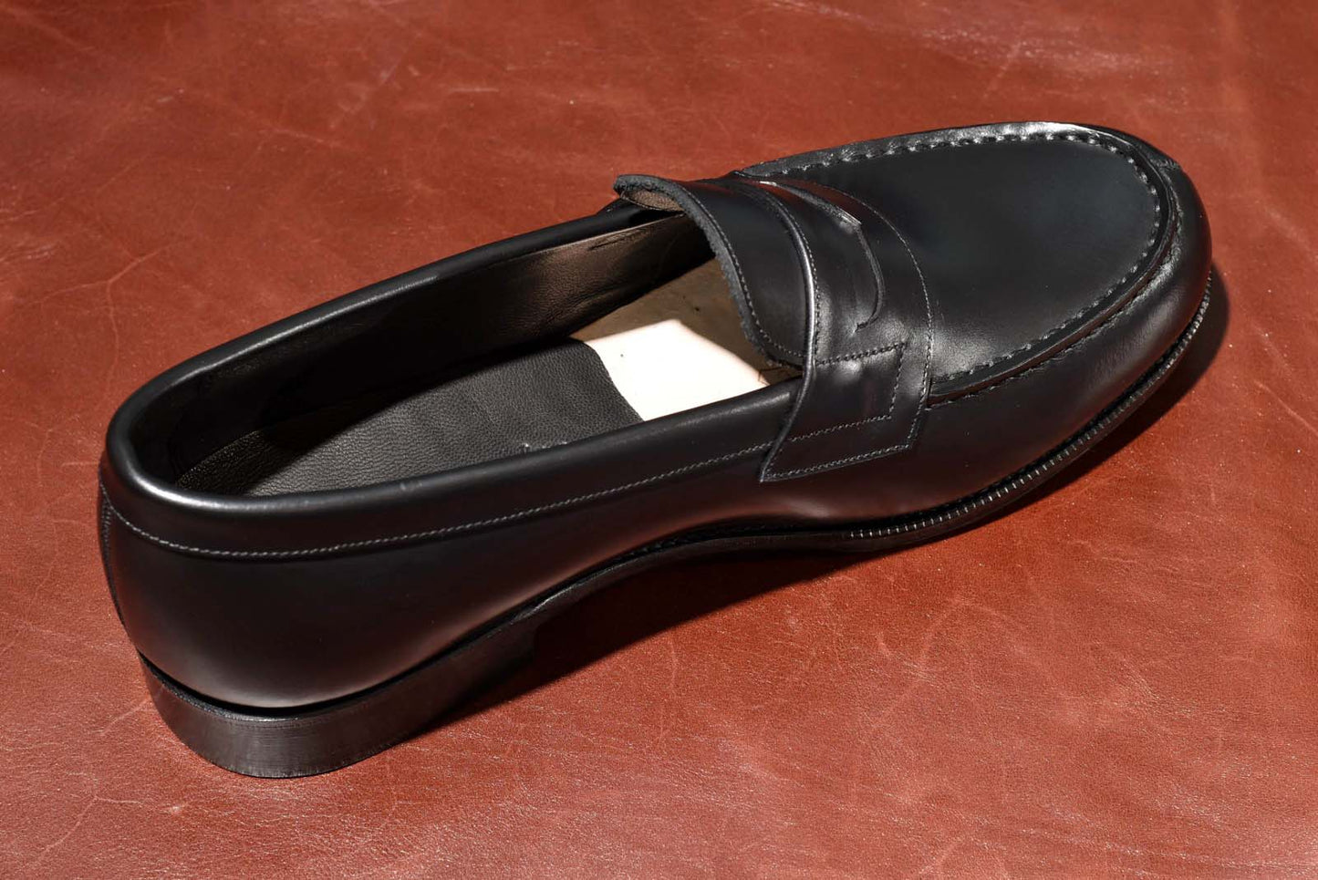 “Atlas” Penny Loafer, Black Dress Shoes, Hand welted, US size 5 1/2 ~ 10