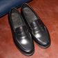 “Atlas” Penny Loafer, Black Dress Shoes, Hand welted, US size 5 1/2 ~ 10