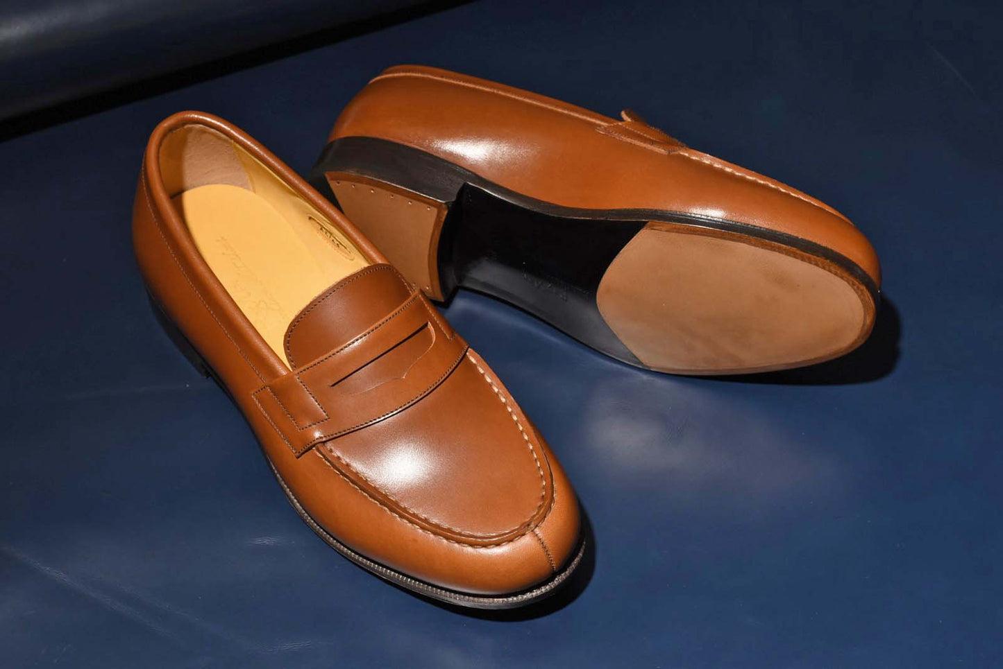 “Atlas” Penny Loafer, Brown Dress Shoes, Hand welted, US size 5 1/2 ~ 10
