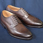 “Dayles” Full brogue, Dark Brown with Antique Finish Dress Shoes, Grained Leather, Goodyear welted, US size 5 1/2 ~ 10