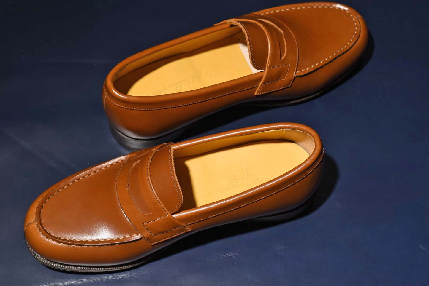 “Atlas” Penny Loafer, Brown Dress Shoes, Hand welted, US size 5 1/2 ~ 10