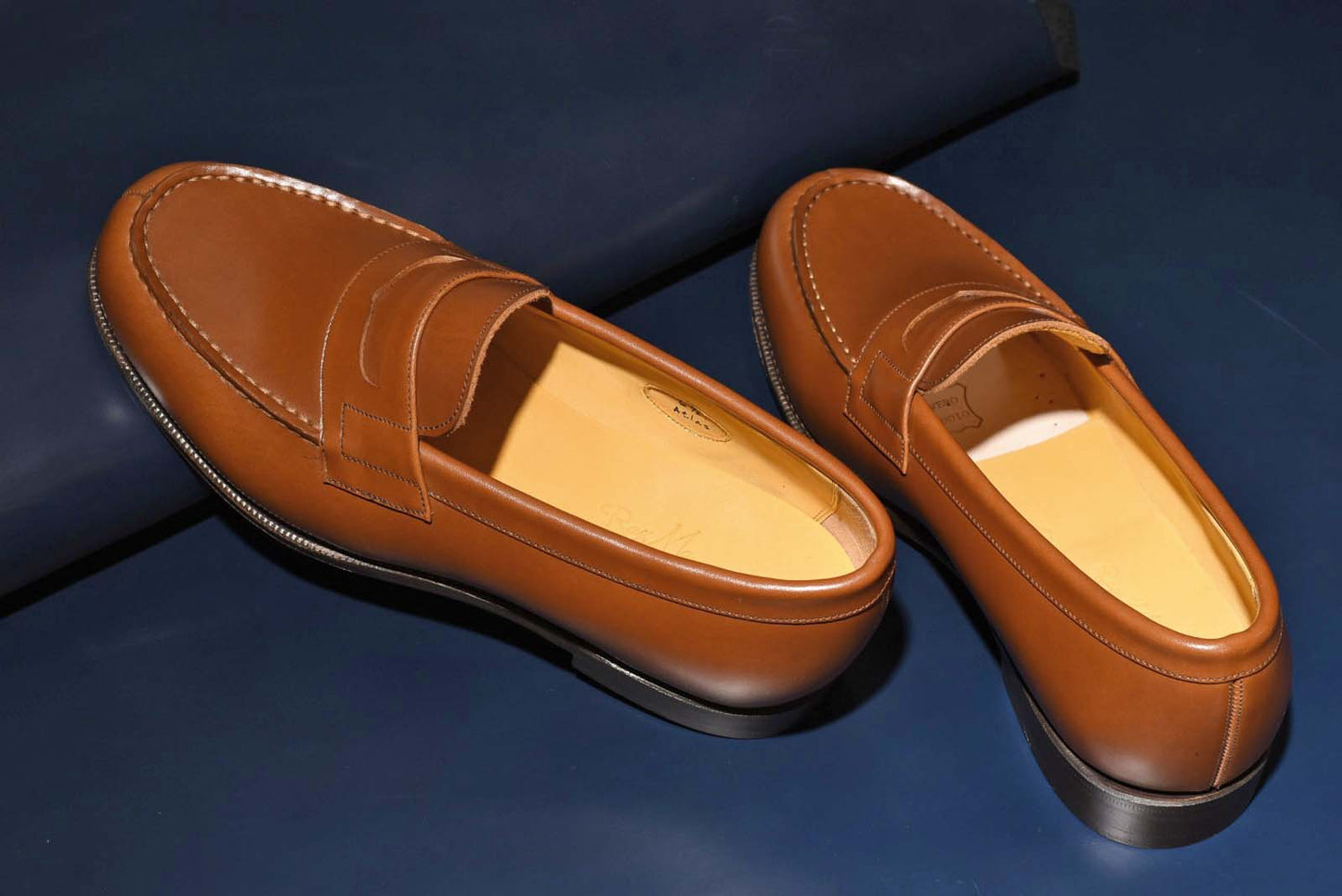 “Atlas” Penny Loafer, Brown Dress Shoes, Hand welted, US size 5 1/2 ~ 10