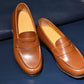 “Atlas” Penny Loafer, Brown Dress Shoes, Hand welted, US size 5 1/2 ~ 10