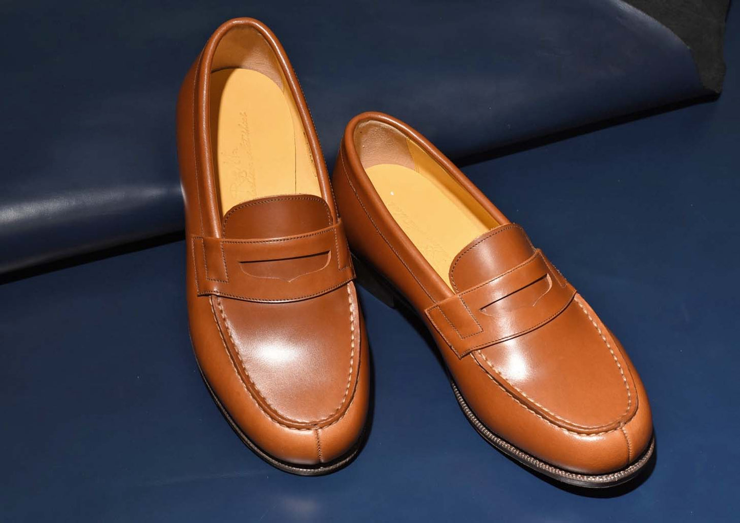 “Atlas” Penny Loafer, Brown Dress Shoes, Hand welted, US size 5 1/2 ~ 10