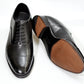 “Trea” Cap toe with reverso seams, Black Dress Shoes, Annonay Vegano, Goodyear welted, US size 5 1/2 ~ 10