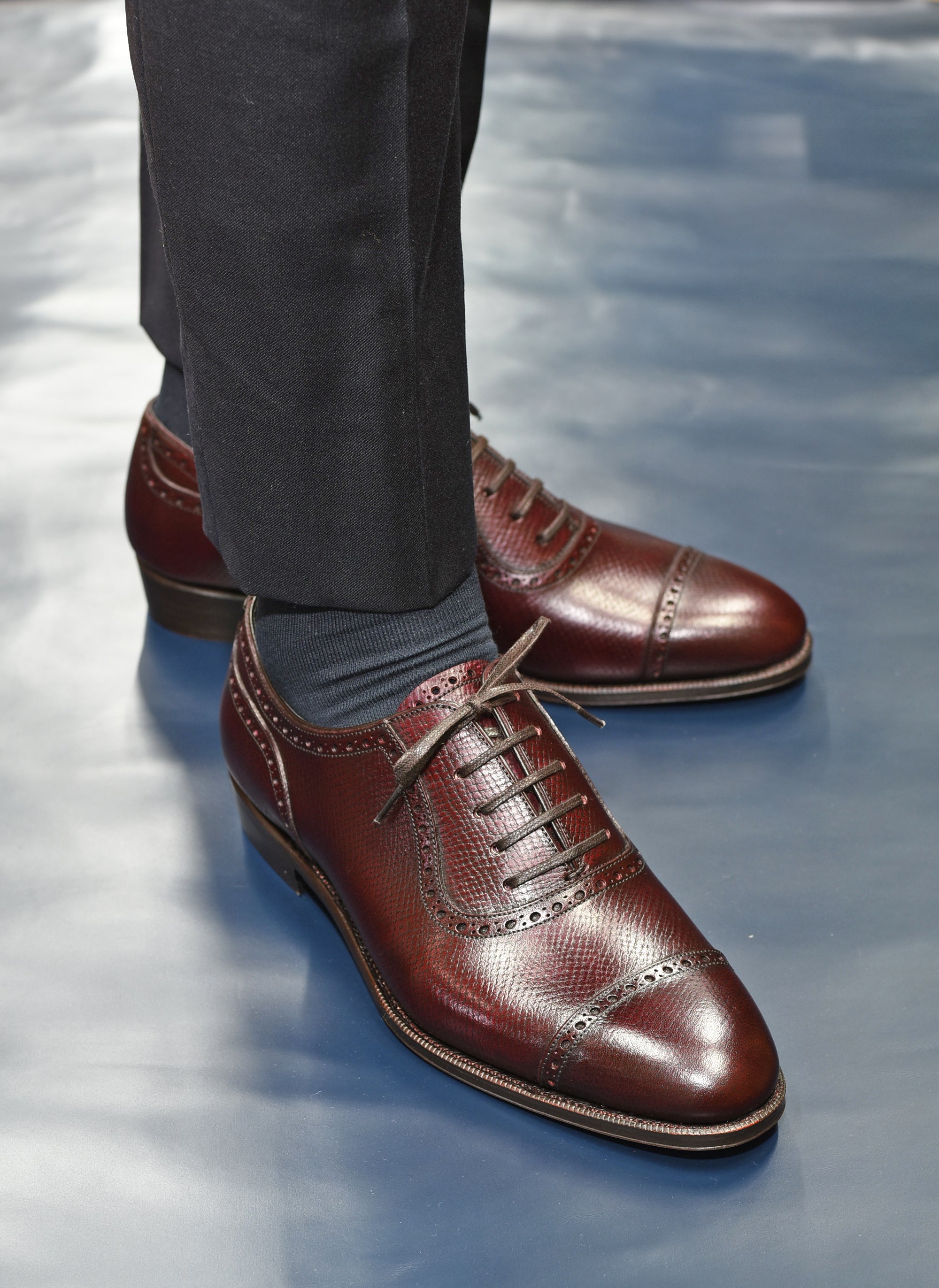 ★London Super Trunk Show 2023 Anniversary Model★“Kettner” Adelaide,  Burgundy Dress Shoes, Horween Hatch Grain, Hand welted, US size 5 1/2 ~ 10