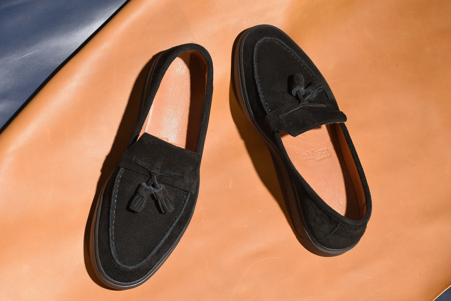 “Sirius” Tasseled Loafer, Black Comfort Shoes, Vibram Cup Sole, US size 5 1/2 ~ 10