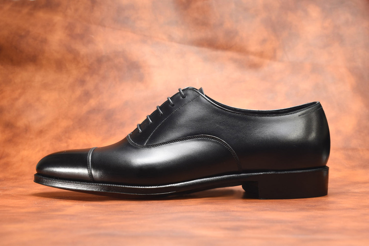 “Ethan” Cap toe, Black Dress Shoes,  Weinheimer Box calf,  Hand welted, US size 5 1/2 ~ 10