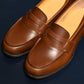 “Atlas” Penny Loafer, Brown Dress Shoes, Hand welted, US size 5 1/2 ~ 10