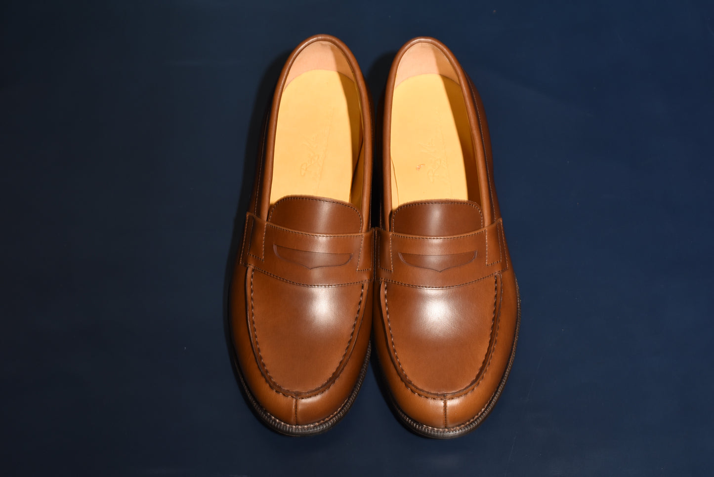 “Atlas” Penny Loafer, Brown Dress Shoes, Hand welted, US size 5 1/2 ~ 10