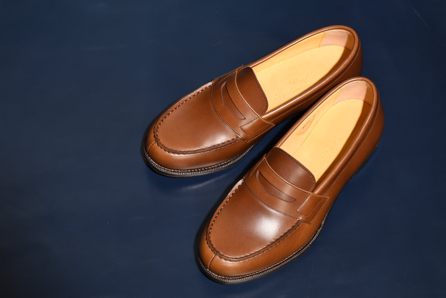 “Atlas” Penny Loafer, Brown Dress Shoes, Hand welted, US size 5 1/2 ~ 10