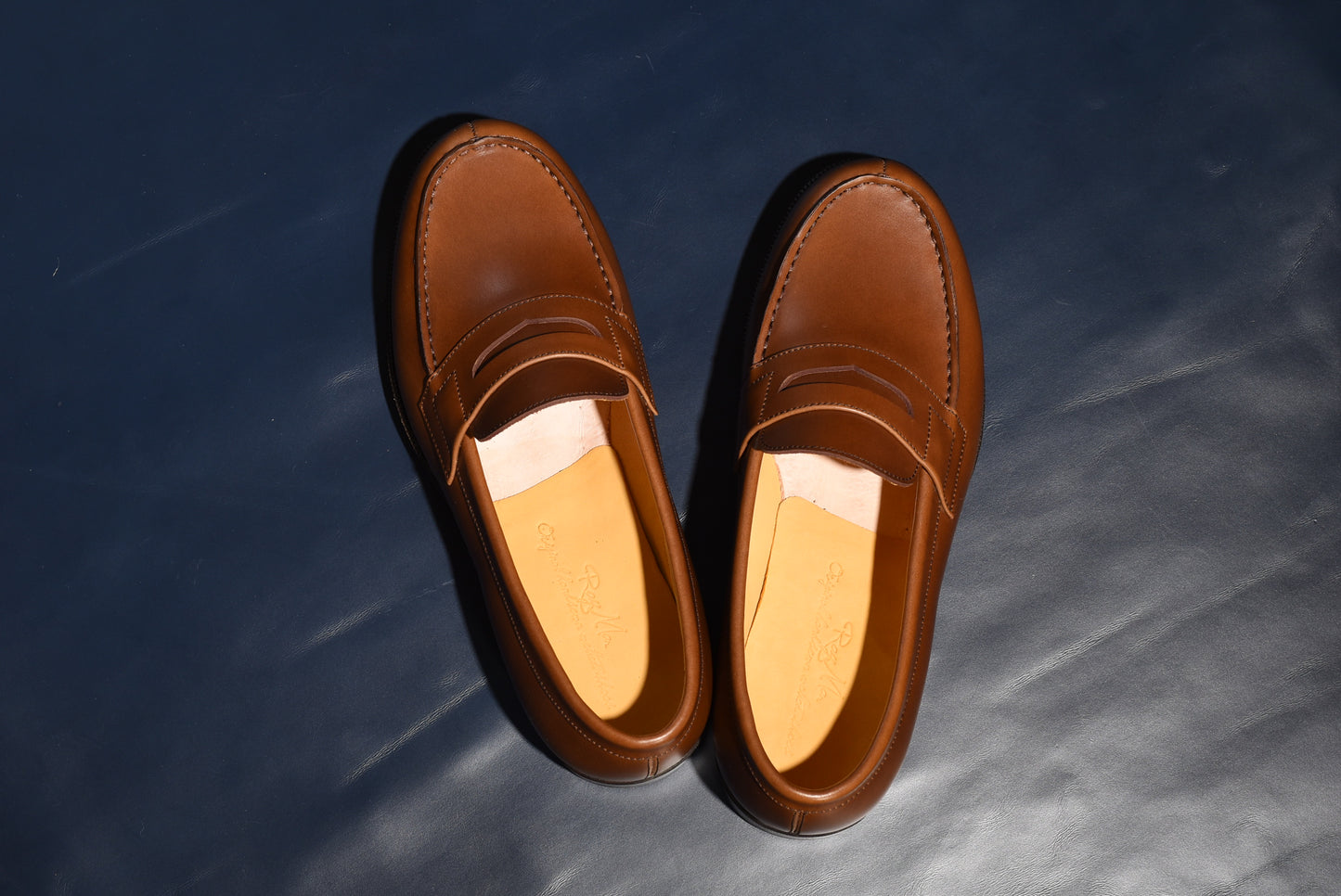 “Atlas” Penny Loafer, Brown Dress Shoes, Hand welted, US size 5 1/2 ~ 10