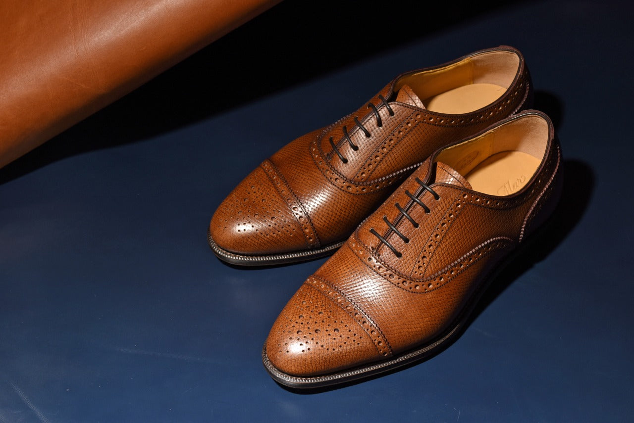 “Calen” Adelaide, Brown Dress Shoes, Horween Hatch Grain, Hand welted, US size 5 1/2 ~ 10