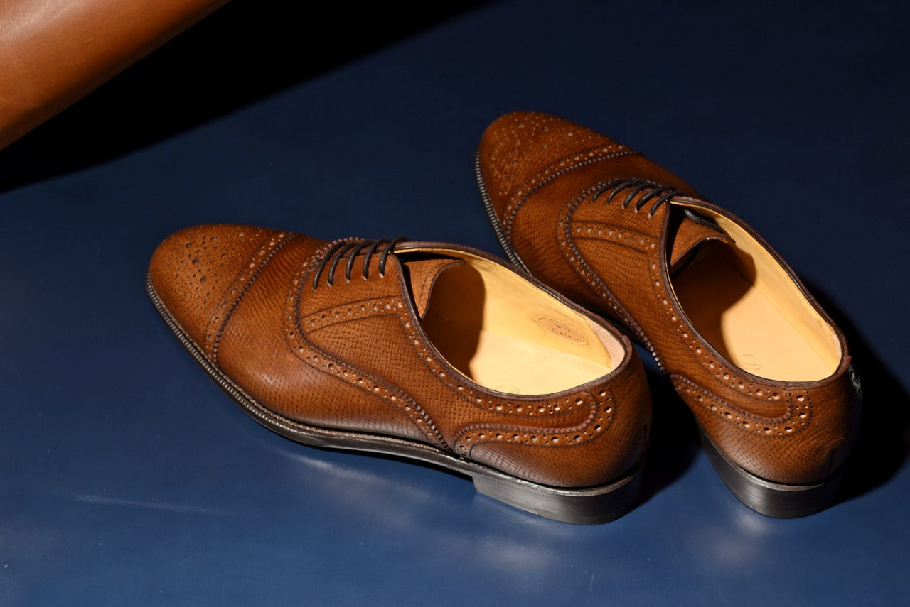 “Calen” Adelaide, Brown Dress Shoes, Horween Hatch Grain, Hand welted, US size 5 1/2 ~ 10