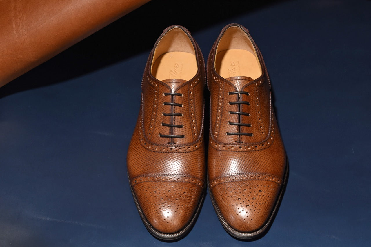 “Calen” Adelaide, Brown Dress Shoes, Horween Hatch Grain, Hand welted, US size 5 1/2 ~ 10