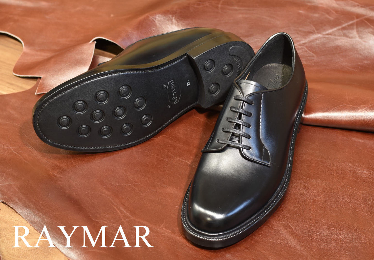 “Orson” Plain Toe Derby, Black Dress Shoes, Weinheimer Box calf, Goodyear welted, US size 5 1/2 ~ 10