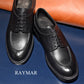 “Miles” Split Toe Derby, Black Dress Shoes, Horween Hatch Grain, Goodyear welted, US size 5 1/2 ~ 10