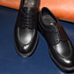 “Miles” Split Toe Derby, Black Dress Shoes, Horween Hatch Grain, Goodyear welted, US size 5 1/2 ~ 10