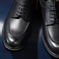 “Miles” Split Toe Derby, Black Dress Shoes, Horween Hatch Grain, Goodyear welted, US size 5 1/2 ~ 10