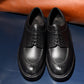 “Miles” Split Toe Derby, Black Dress Shoes, Horween Hatch Grain, Goodyear welted, US size 5 1/2 ~ 10