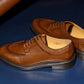 “Miles” Split Toe Derby, Brown Dress Shoes, Horween Hatch Grain, Goodyear welted, US size 5 1/2 ~ 10