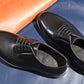 “OrsonⅡ” Plain Toe Derby, Black Dress Shoes, Double Sole, Goodyear welted, US size 5 1/2 ~ 10