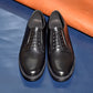 “OrsonⅡ” Plain Toe Derby, Black Dress Shoes, Double Sole, Goodyear welted, US size 5 1/2 ~ 10