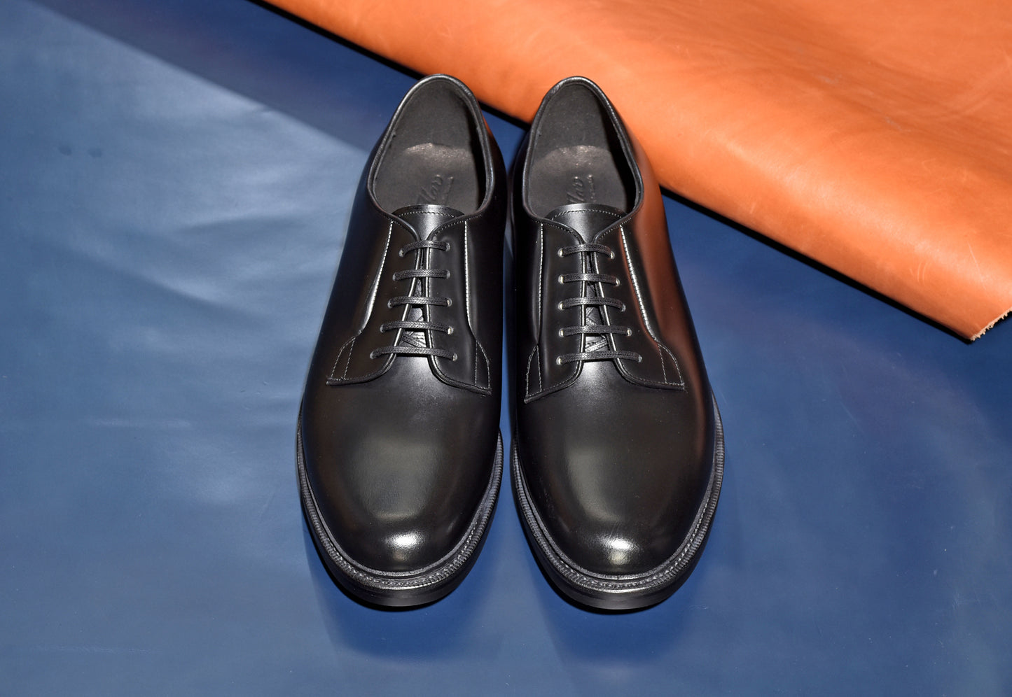 “OrsonⅡ” Plain Toe Derby, Black Dress Shoes, Double Sole, Goodyear welted, US size 5 1/2 ~ 10