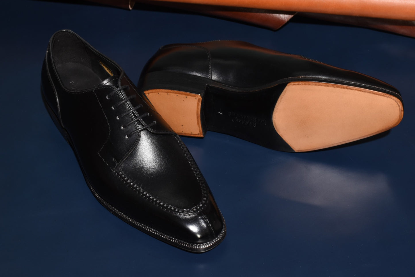 “Randall” Split Toe Derby, Black Dress Shoes, Weinheimer BoxCalf, Hand welted, US size 5 1/2 ~ 10