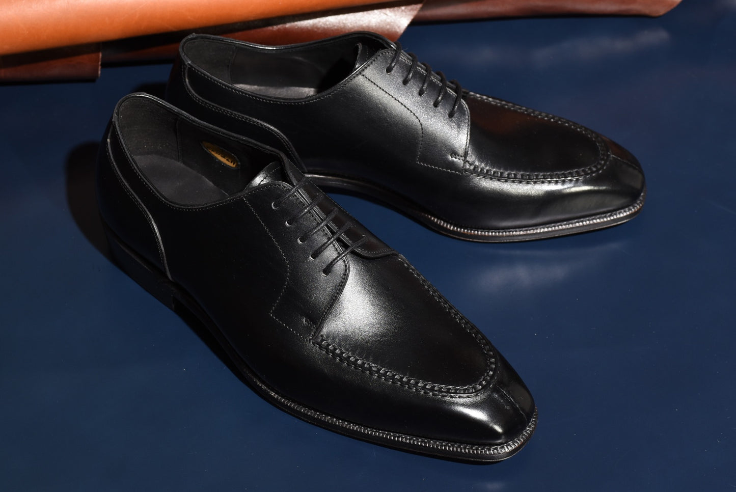 “Randall” Split Toe Derby, Black Dress Shoes, Weinheimer BoxCalf, Hand welted, US size 5 1/2 ~ 10