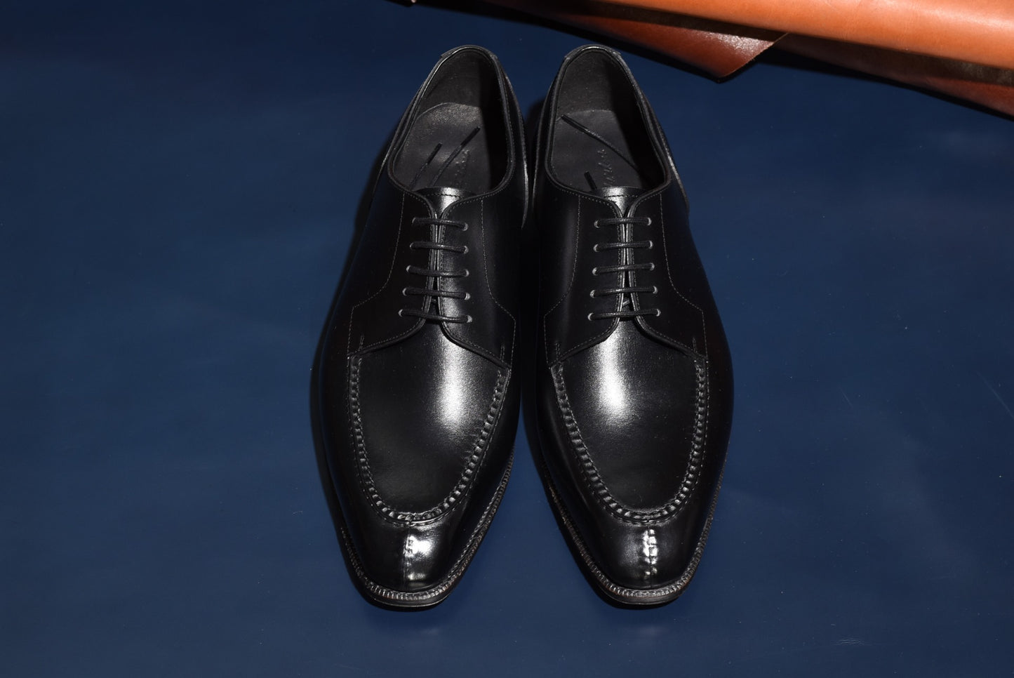 “Randall” Split Toe Derby, Black Dress Shoes, Weinheimer BoxCalf, Hand welted, US size 5 1/2 ~ 10