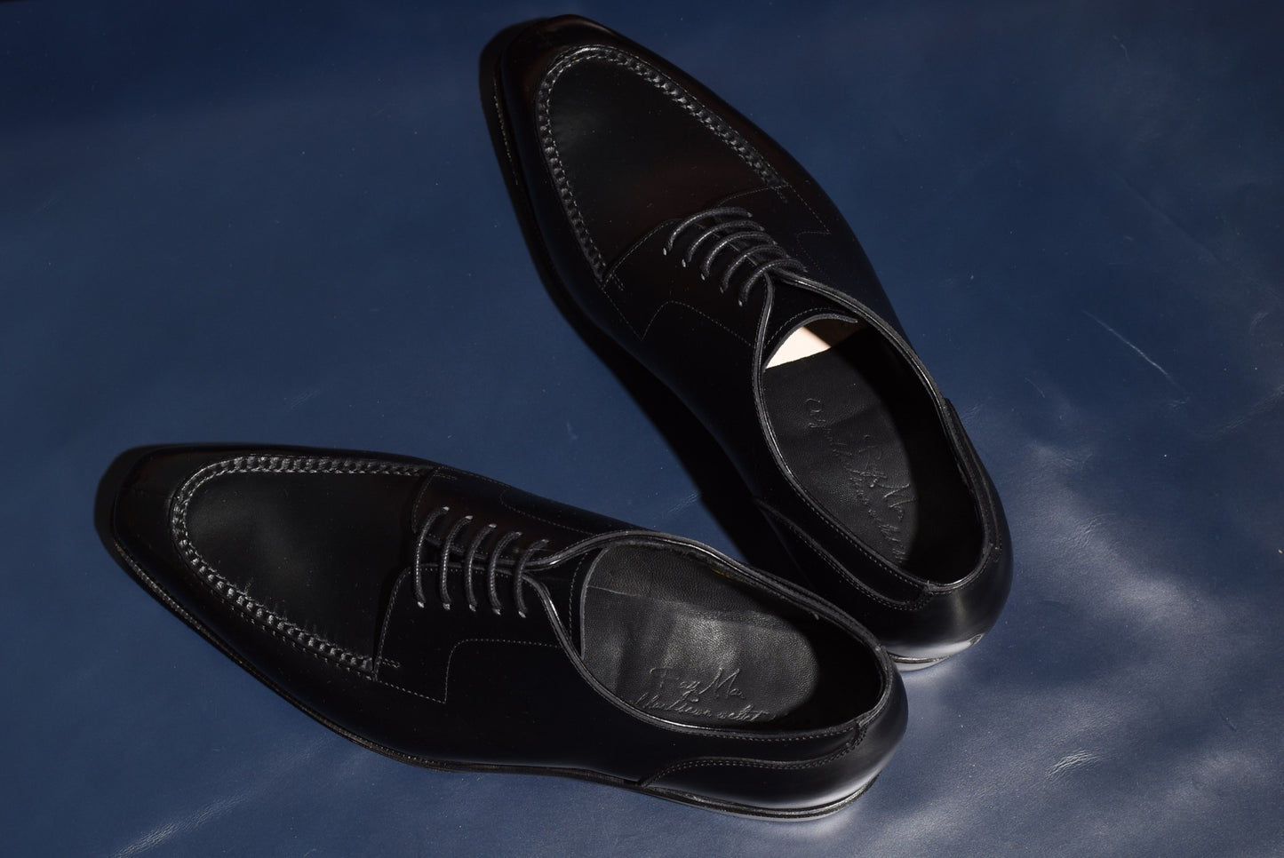 “Randall” Split Toe Derby, Black Dress Shoes, Weinheimer BoxCalf, Hand welted, US size 5 1/2 ~ 10