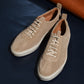 “Thomas” Leather Sneaker, Beige Comfort Shoes, Vibram Cup Sole, US size 5 1/2 ~ 10