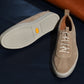 “Thomas” Leather Sneaker, Beige Comfort Shoes, Vibram Cup Sole, US size 5 1/2 ~ 10