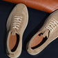 “Thomas” Leather Sneaker, Beige Comfort Shoes, Vibram Cup Sole, US size 5 1/2 ~ 10