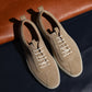 “Thomas” Leather Sneaker, Beige Comfort Shoes, Vibram Cup Sole, US size 5 1/2 ~ 10