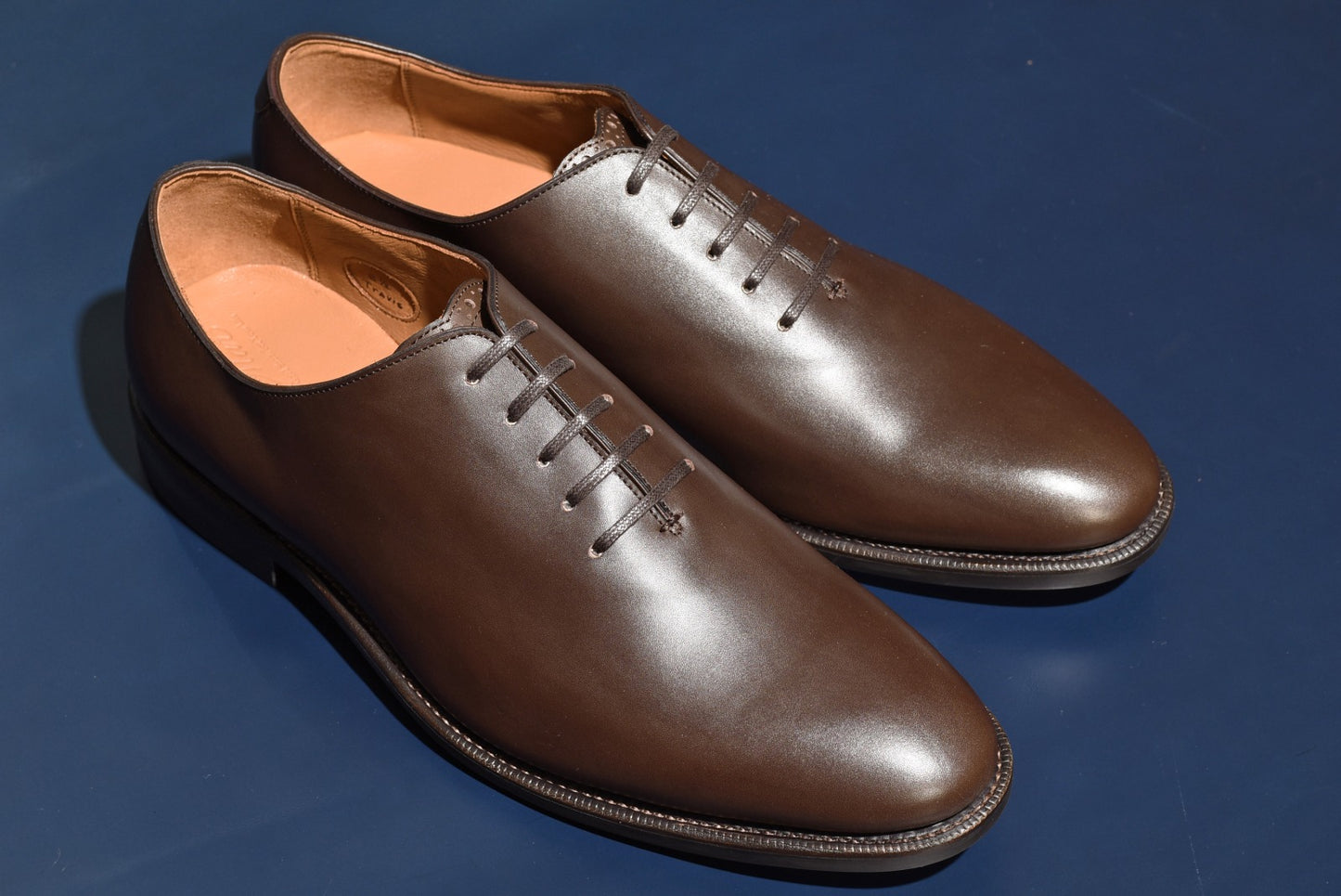 “Travis” Whole Cut, Dark Brown Dress Shoes, Goodyear welted, US size 5 1/2 ~ 10