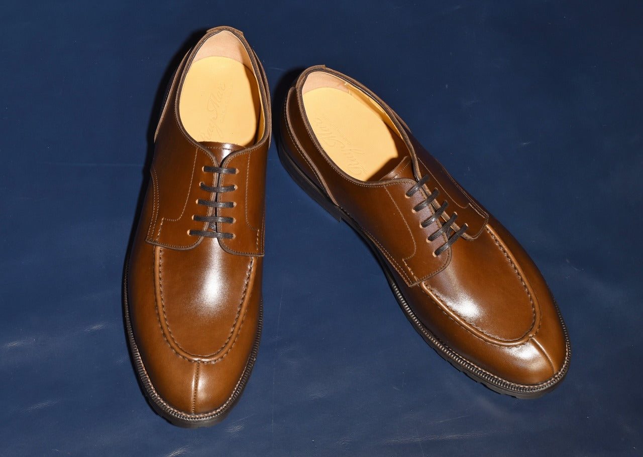 “Zach” Split Toe Derby, Brown Dress Shoes, Tank Sole, Goodyear welted, US size 5 1/2 ~ 10