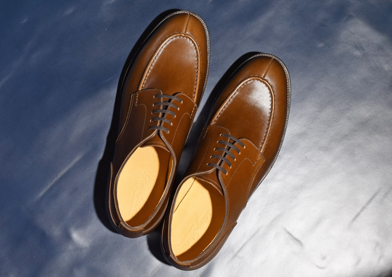 “Zach” Split Toe Derby, Brown Dress Shoes, Tank Sole, Goodyear welted, US size 5 1/2 ~ 10